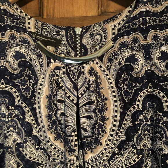 Navy Paisley Dress - Picture 3 of 6